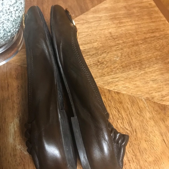 Tory Burch Reva Leather Ballet Flats 7-M - Picture 9 of 11
